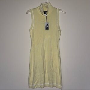 Sincerely Jules Soft Yellow Collarded Knit Bodycon Dress Preppy